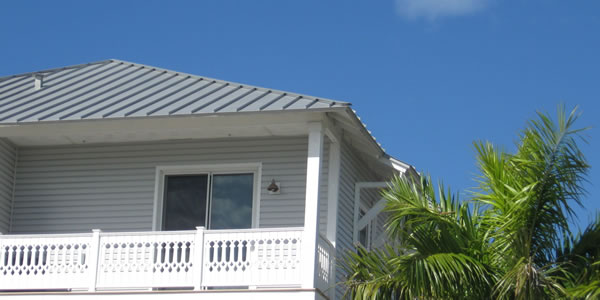 florida metal roofing example on beach house